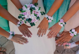 цветочные браслеты на свадьбу