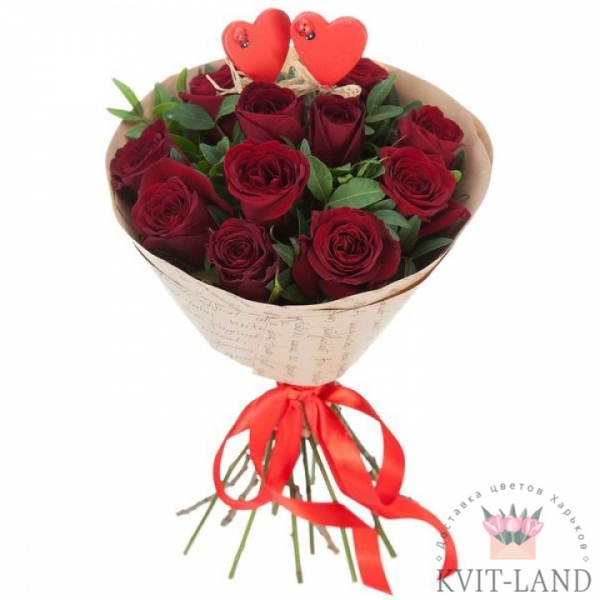 букет из 11 красных роз