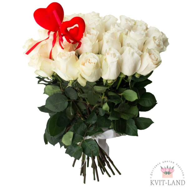 голландская белая роза букет